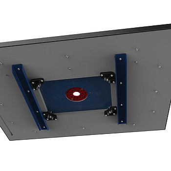 Опора для установки пластины крепления фрезера по высоте с 2-мя регулируемыми по высоте точками контакта с фиксаторами по углам